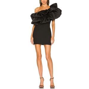 Solace London Black Off-Shoulder Dress